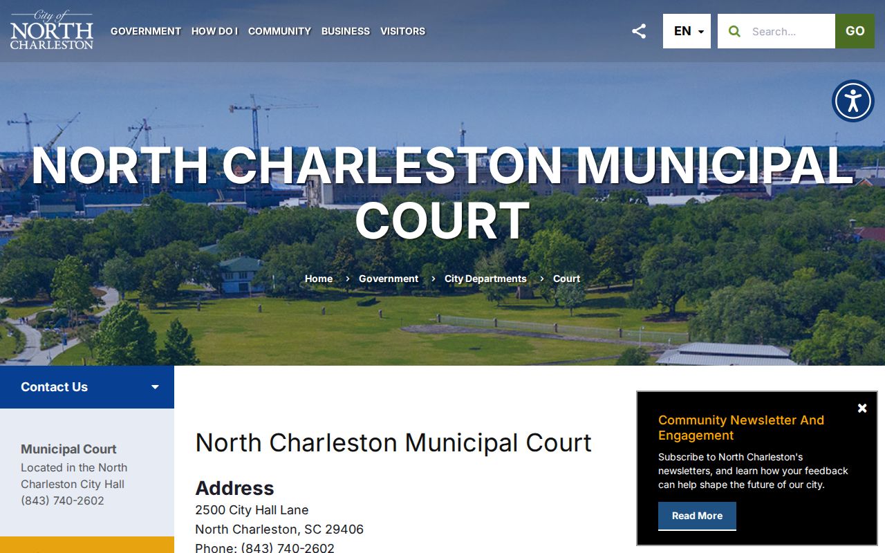 Charleston County criminal court case information for North Charleston Municipal Court
