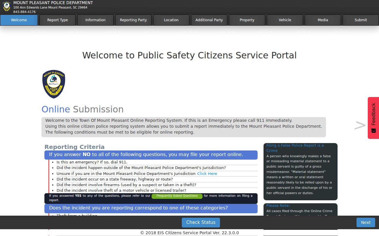 Mount Pleasant report portal distinguished from Charleston County sex offender search