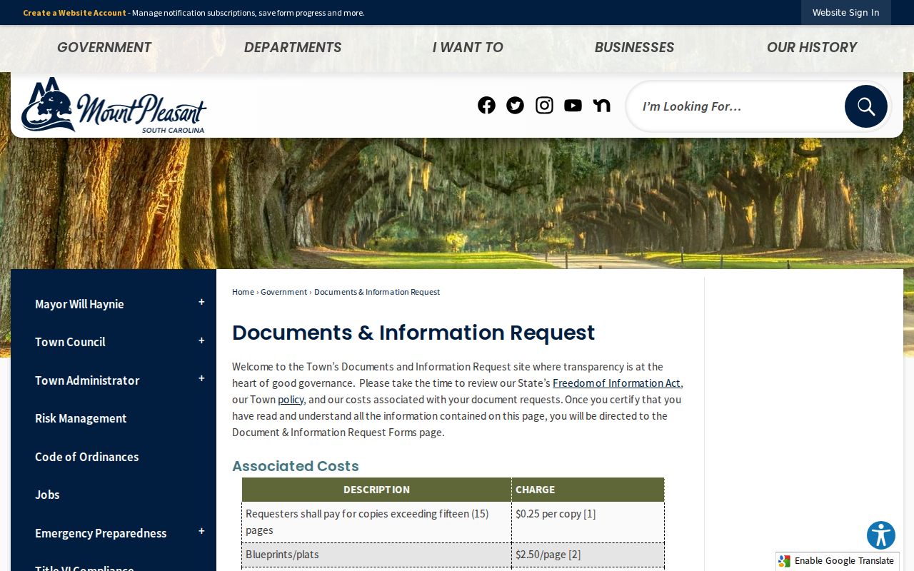 Official records request route related to Charleston County registry verification